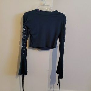 Emerald sweater crop top